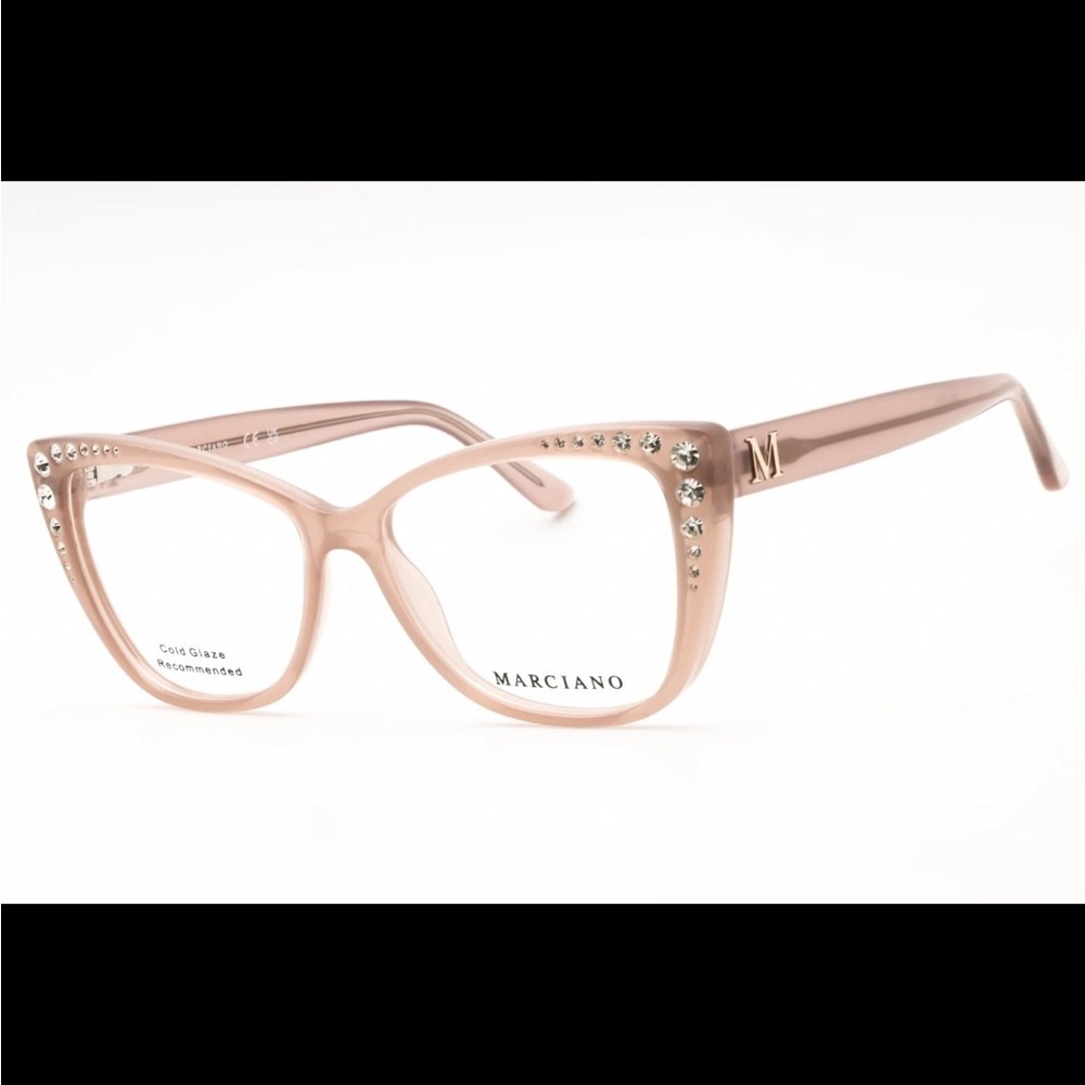 Marciano/Guess GM50001 059 Beige Plastic CatEye Eyeglasses Frame 56-16-145 NEW - Picture 7 of 13